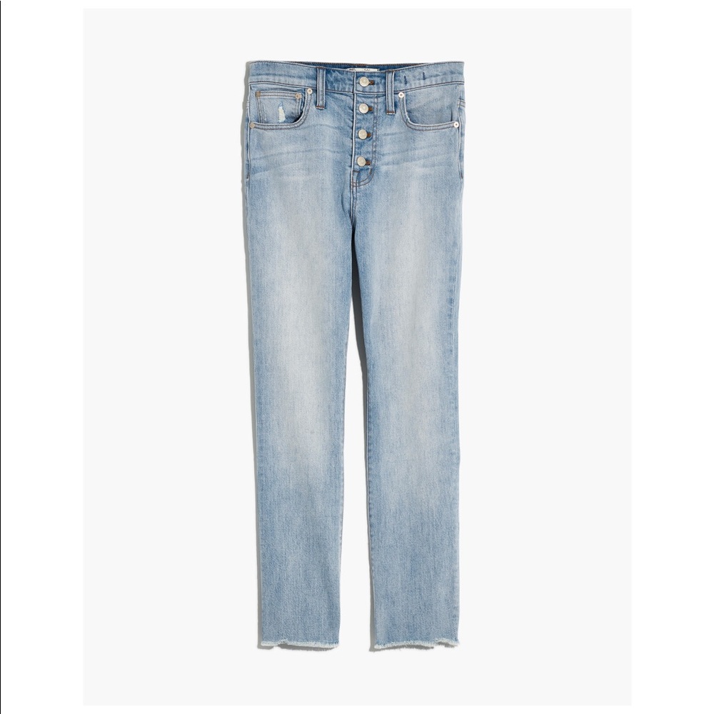The High-Rise Slim Boyjean in Fitzgerald Wash: Button-Front Edition - 28